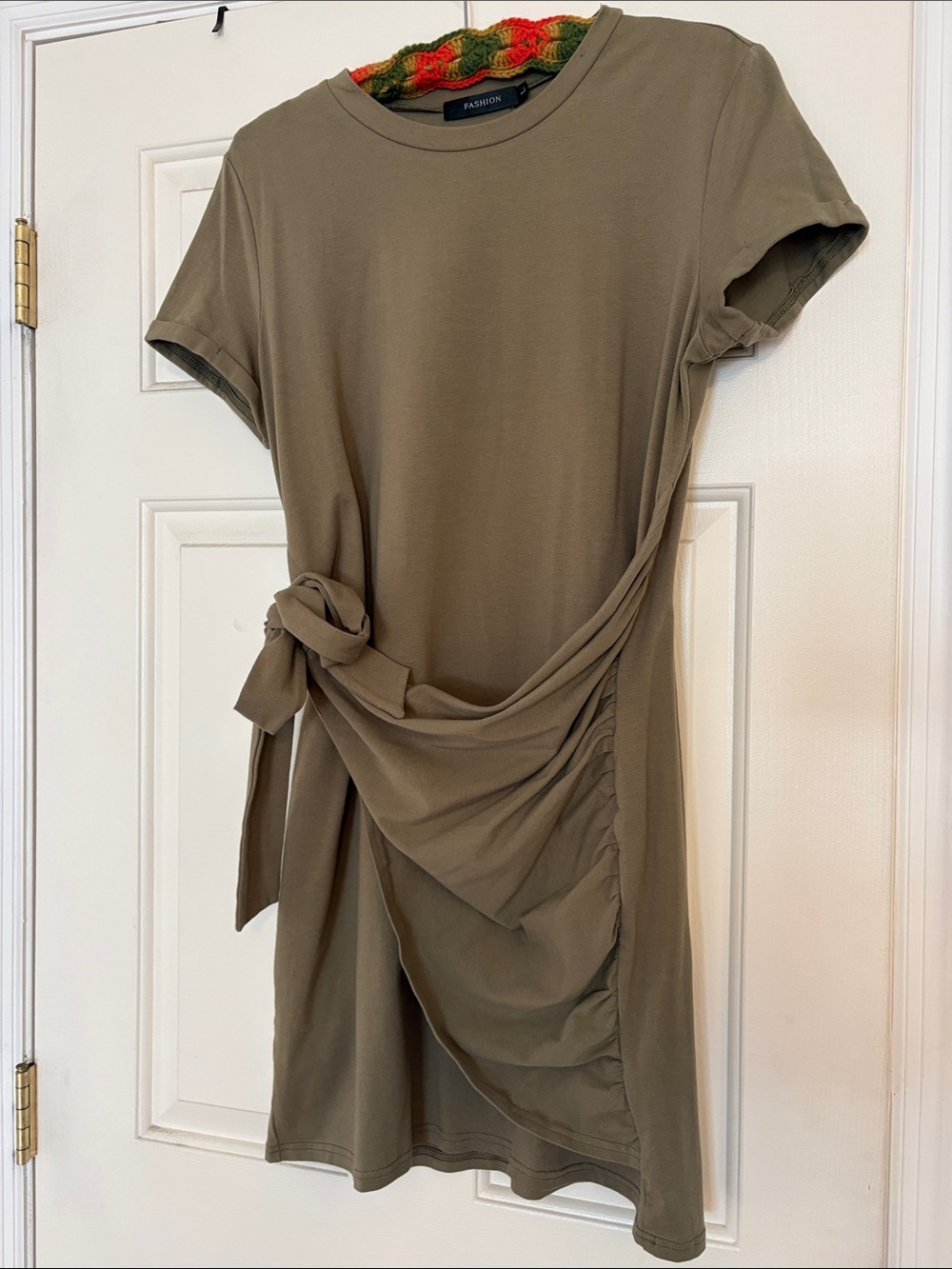 Olive Green Side-Tie Women's Tee